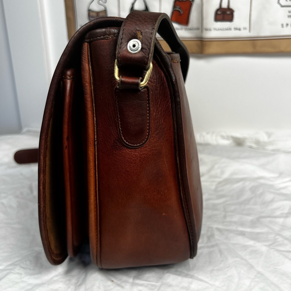 VINTAGE COACH Ranch Bag #9852 Mahogany Leather Made in USA Pre-1994 - Picture 4 of 16